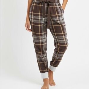 Aerie Plaid Flannel Pajama Jogger Pants (Size M)
